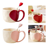 Maxbell Coffee Mug Funny Home Decoration Gifts Cute Coffee Cup for Dining Girls Red