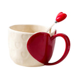 Maxbell Coffee Mug Funny Home Decoration Gifts Cute Coffee Cup for Dining Girls Red