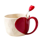 Maxbell Coffee Mug Funny Home Decoration Gifts Cute Coffee Cup for Dining Girls Red