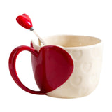 Maxbell Coffee Mug Funny Home Decoration Gifts Cute Coffee Cup for Dining Girls Red