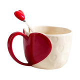 Maxbell Coffee Mug Funny Home Decoration Gifts Cute Coffee Cup for Dining Girls Red