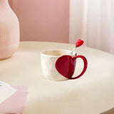 Maxbell Coffee Mug Funny Home Decoration Gifts Cute Coffee Cup for Dining Girls Red