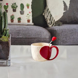 Maxbell Coffee Mug Funny Home Decoration Gifts Cute Coffee Cup for Dining Girls Red