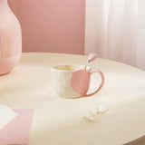 Maxbell Coffee Mug Funny Home Decoration Gifts Cute Coffee Cup for Dining Girls Pink