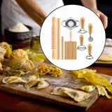Maxbell Pasta Making Tool Set Rolling Pin Gnocchi Pasta Maker for Gifts Homemade DIY 9 Pieces