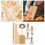 Maxbell Pasta Making Tool Set Rolling Pin Gnocchi Pasta Maker for Gifts Homemade DIY 9 Pieces