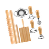 Maxbell Pasta Making Tool Set Rolling Pin Gnocchi Pasta Maker for Gifts Homemade DIY 9 Pieces