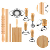 Maxbell Pasta Making Tool Set Rolling Pin Gnocchi Pasta Maker for Gifts Homemade DIY 9 Pieces