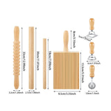 Maxbell Pasta Making Tool Set Rolling Pin Gnocchi Pasta Maker for Gifts Homemade DIY 6 Pieces