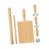 Maxbell Pasta Making Tool Set Rolling Pin Gnocchi Pasta Maker for Gifts Homemade DIY 6 Pieces