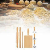 Maxbell Pasta Making Tool Set Rolling Pin Gnocchi Pasta Maker for Gifts Homemade DIY 7 Pieces