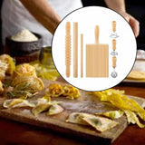 Maxbell Pasta Making Tool Set Rolling Pin Gnocchi Pasta Maker for Gifts Homemade DIY 7 Pieces