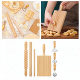 Maxbell Pasta Making Tool Set Rolling Pin Gnocchi Pasta Maker for Gifts Homemade DIY 7 Pieces