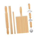 Maxbell Pasta Making Tool Set Rolling Pin Gnocchi Pasta Maker for Gifts Homemade DIY 7 Pieces