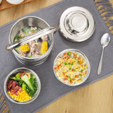 Maxbell Stainless Steel Lunch Box Thermal with Handle Bento Box for Work Travel Kids 1.4L