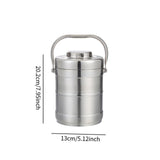 Maxbell Stainless Steel Lunch Box Thermal with Handle Bento Box for Work Travel Kids 1.4L