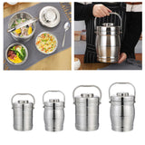 Maxbell Stainless Steel Lunch Box Thermal with Handle Bento Box for Work Travel Kids 1.4L