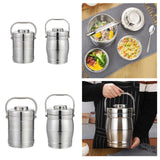 Maxbell Stainless Steel Lunch Box Thermal with Handle Bento Box for Work Travel Kids 1.4L