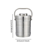 Maxbell Stainless Steel Lunch Box Thermal with Handle Bento Box for Work Travel Kids 2.0L