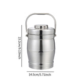 Maxbell Stainless Steel Lunch Box Thermal with Handle Bento Box for Work Travel Kids 2.2L