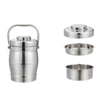 Maxbell Stainless Steel Lunch Box Thermal with Handle Bento Box for Work Travel Kids 2.2L