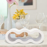 Maxbell Wine Bottle Holder Decorative Wine Rack Organizer for Bar Restaurant Desktop white