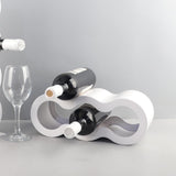 Maxbell Wine Bottle Holder Decorative Wine Rack Organizer for Bar Restaurant Desktop white