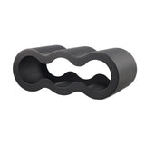 Maxbell Wine Bottle Holder Decorative Wine Rack Organizer for Bar Restaurant Desktop black