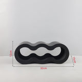 Maxbell Wine Bottle Holder Decorative Wine Rack Organizer for Bar Restaurant Desktop black