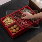 Maxbell Dry Fruit Container Candy Bowl Wooden Tea Drawer Box for Fruits Cookies Nuts