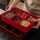 Maxbell Dry Fruit Container Candy Bowl Wooden Tea Drawer Box for Fruits Cookies Nuts