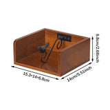 Maxbell Wooden Napkin Holder Notes Memos Retro Tissue Box for Home Restaurant Dining