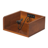Maxbell Wooden Napkin Holder Notes Memos Retro Tissue Box for Home Restaurant Dining