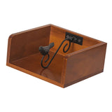 Maxbell Wooden Napkin Holder Notes Memos Retro Tissue Box for Home Restaurant Dining