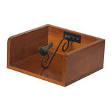 Maxbell Wooden Napkin Holder Notes Memos Retro Tissue Box for Home Restaurant Dining
