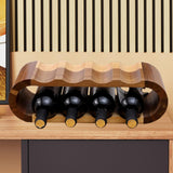Maxbell Drinks Display 2 Tier Gifts Wood Drinks Rack for Cabinet Dining Room Kitchen