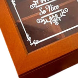 Maxbell Jewelry Storage Box Practical Dustproof Wooden Container for Girls Men Women