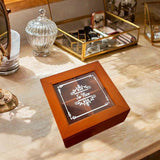 Maxbell Jewelry Storage Box Practical Dustproof Wooden Container for Girls Men Women