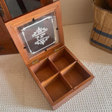 Maxbell Jewelry Storage Box Practical Dustproof Wooden Container for Girls Men Women