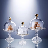 Maxbell Cake Stand with Glass Dome Cake Holder for Wedding Restaurants Festive Party S