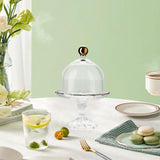 Maxbell Cake Stand with Glass Dome Cake Holder for Wedding Restaurants Festive Party S