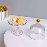 Maxbell Cake Stand with Glass Dome Cake Holder for Wedding Restaurants Festive Party S