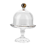 Maxbell Cake Stand with Glass Dome Cake Holder for Wedding Restaurants Festive Party S