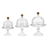 Maxbell Cake Stand with Glass Dome Cake Holder for Wedding Restaurants Festive Party S