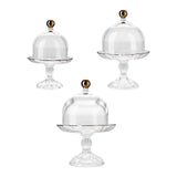 Maxbell Cake Stand with Glass Dome Cake Holder for Wedding Restaurants Festive Party S