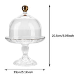 Maxbell Cake Stand with Glass Dome Cake Holder for Wedding Restaurants Festive Party M