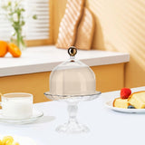 Maxbell Cake Stand with Glass Dome Cake Holder for Wedding Restaurants Festive Party M