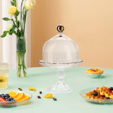 Maxbell Cake Stand with Glass Dome Cake Holder for Wedding Restaurants Festive Party M