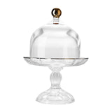 Maxbell Cake Stand with Glass Dome Cake Holder for Wedding Restaurants Festive Party L