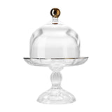 Maxbell Cake Stand with Glass Dome Cake Holder for Wedding Restaurants Festive Party L